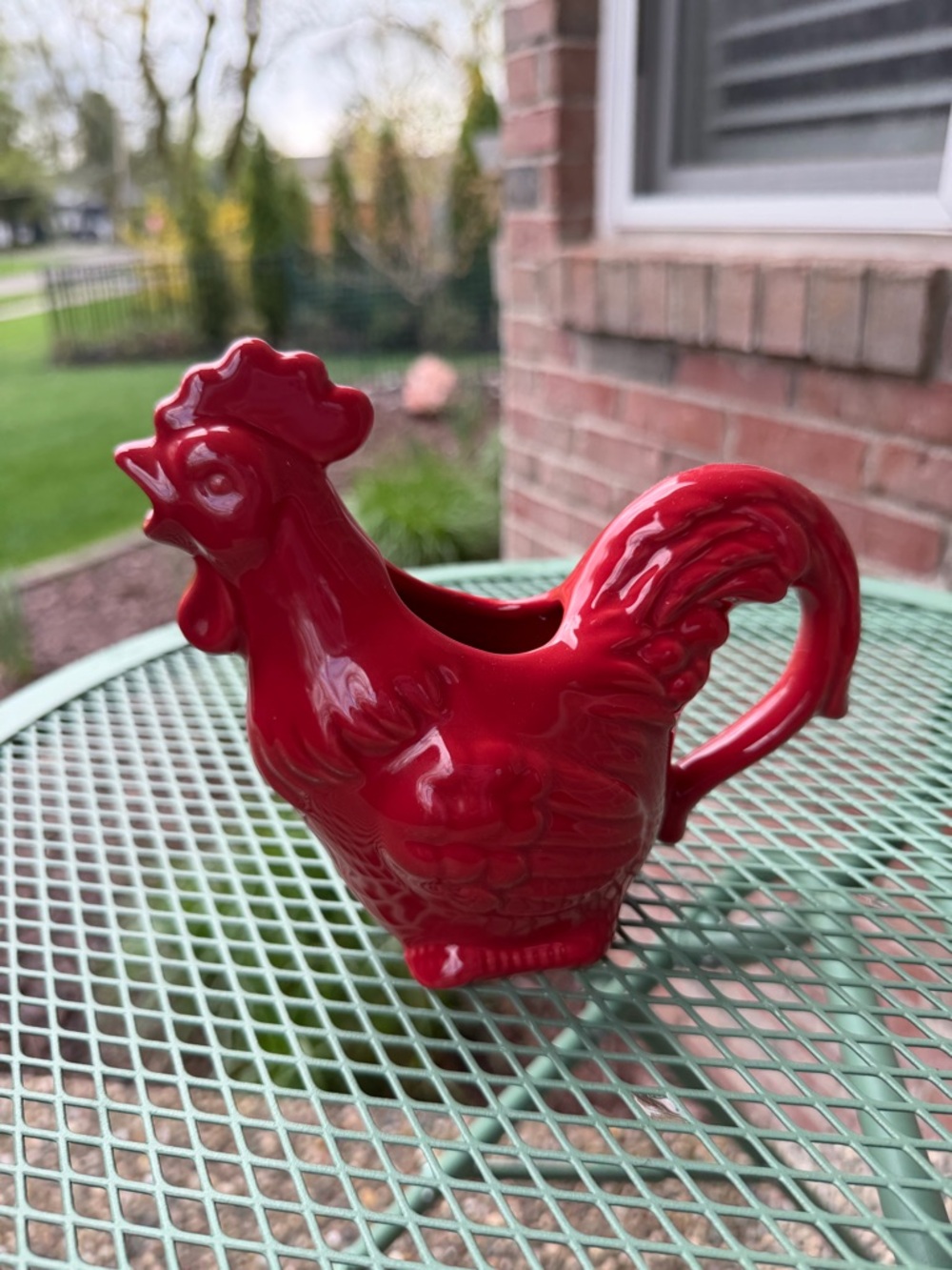 Threshold Red Ceramic Rooster Creamer